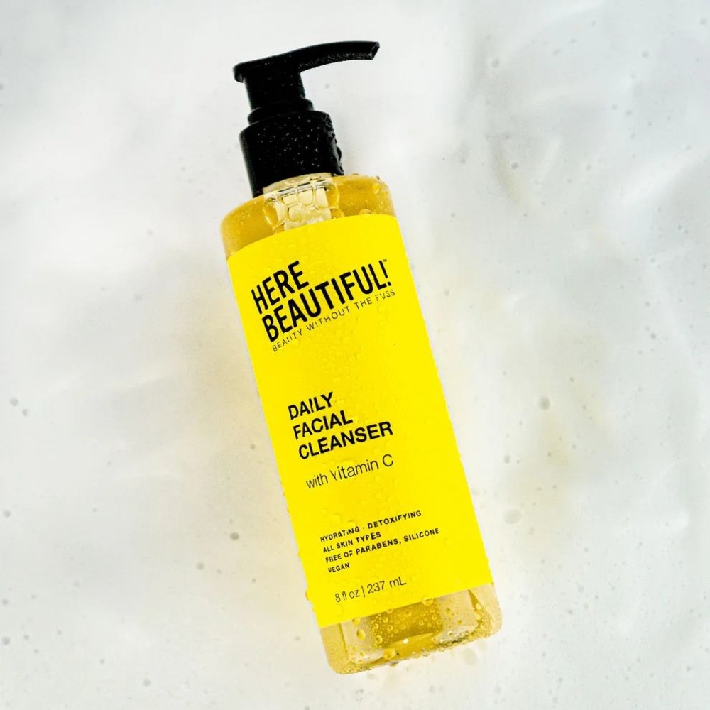 Here Beautiful Daily Facial Cleanser with Vitamin C 8 fl oz Vegan New